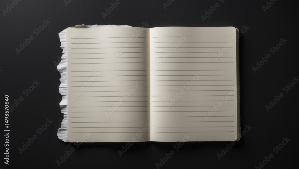 Poster background image featuring a sheet of notebook for compositions