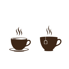 Coffee cup  silhouette icon, tea cup logo, symbols vector illustration silhouette
