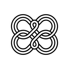 Unity chain link ornament silhouette illustration