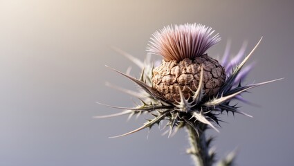 Thistle seed photographed in macro