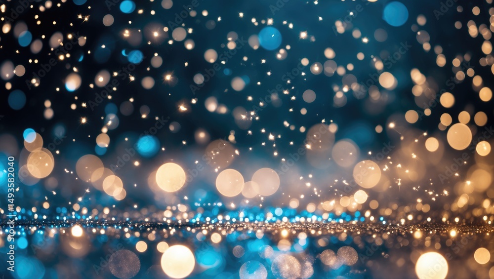 Poster defocused background featuring abstract glitter and elegant sparkle bokeh