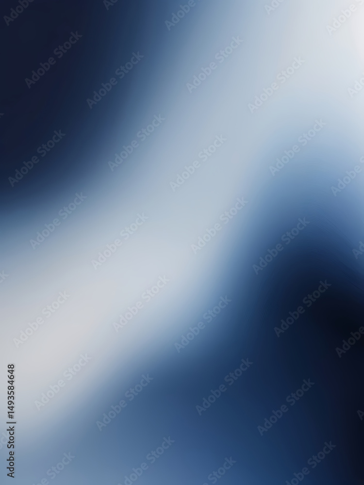 Poster dark blue smooth gradient flow abstract light blur minimal background wallpaper design - ai
