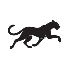 Cheetah Running At Incredible Speed Silhouette