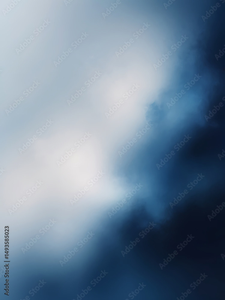 Poster dark blue smooth gradient flow abstract light blur minimal background wallpaper design - ai