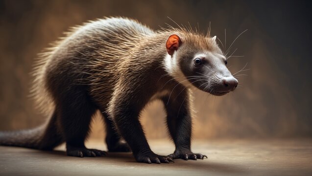 Enormous anteater. Taxonomic name - Myrmecophaga tridactyla