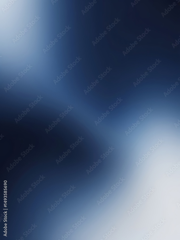 Poster dark blue smooth gradient flow abstract light blur minimal background wallpaper design - ai