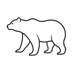 Grizzly Bear Walking In Wilderness Silhouette