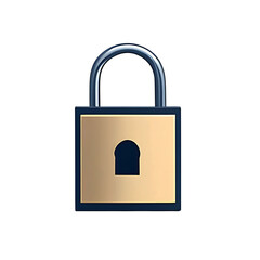 Secure Lock Icon Against a Black Background