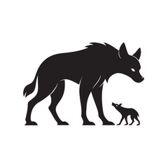 Hyena On The Hunt Silhouette