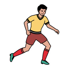 Fototapeta premium Animated sequence of a man running in a sports uniform