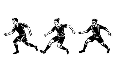 Soccer Player in Action, Running with Athletic Movement