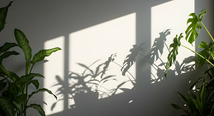 Obraz premium Shadow play of houseplants