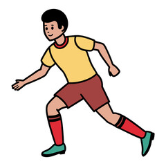 Animated sequence of a man running in a sports uniform
