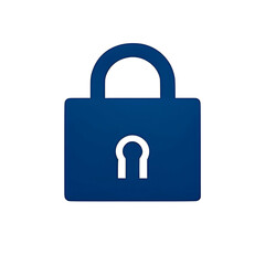 Bright blue padlock icon against