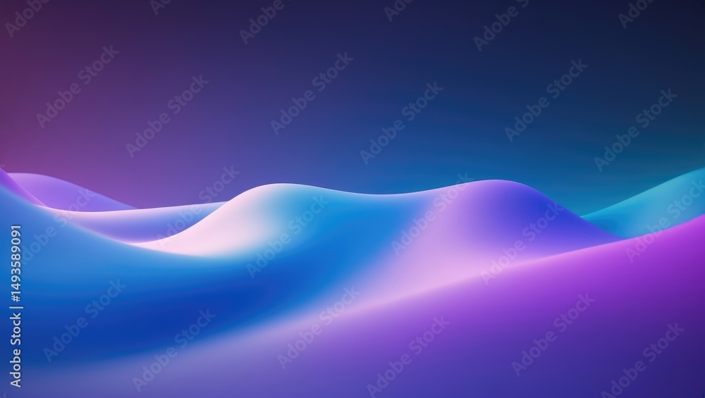 Poster digital graphics effects template with abstract gradient background and dark lights backdrop
