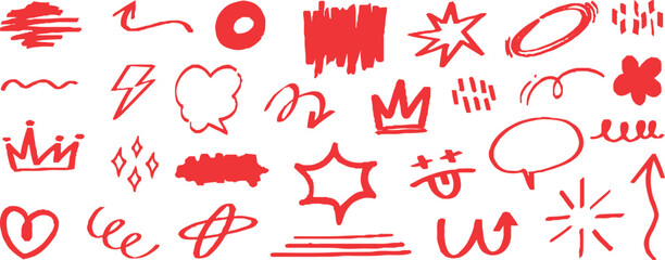 Hand drawn love, front set line art vector