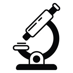 Microscope Vector Icon Indicating Educational Science Tool