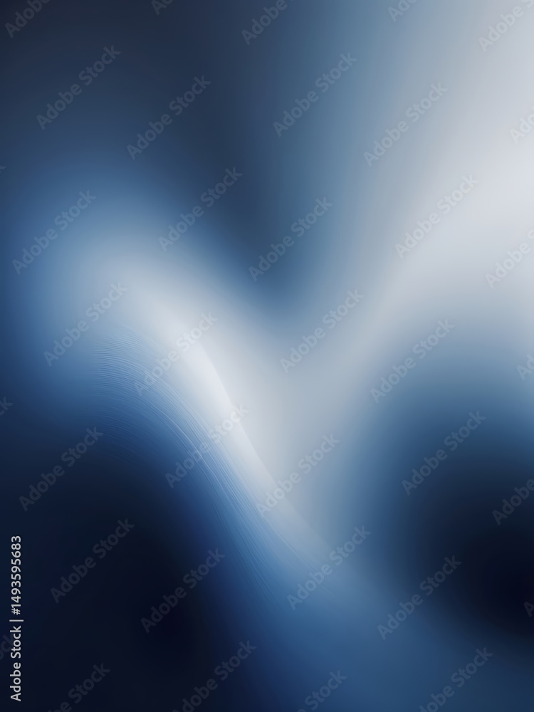 Poster dark blue smooth gradient flow abstract light blur minimal background wallpaper design - ai