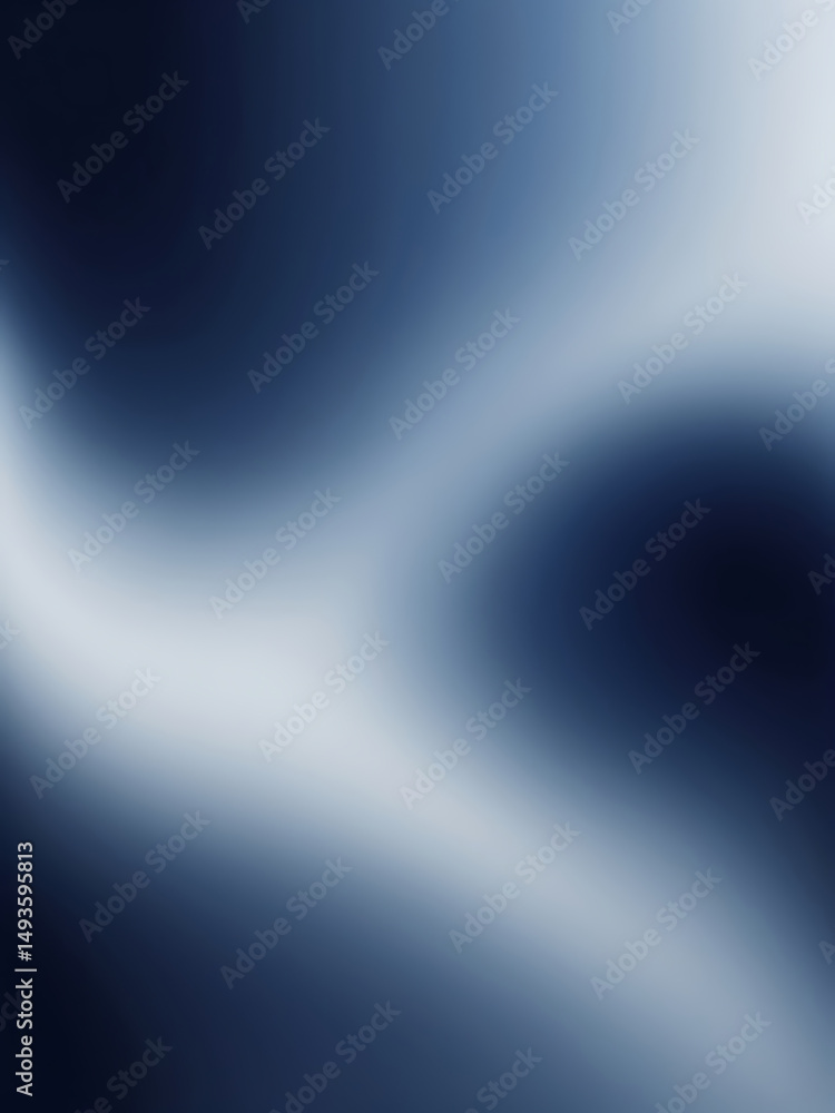 Poster dark blue smooth gradient flow abstract light blur minimal background wallpaper design - ai