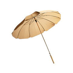 Elegant Compact Beach Umbrella with a Refined Minim Isolated on Transparent Background