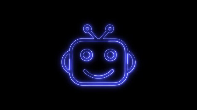 RobotBot Icon HD Video black background