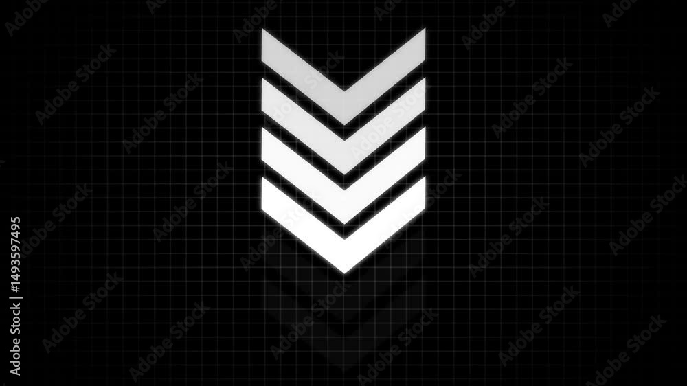 Poster abstract beautiful white down side directional arrow. animated arrows for the overlay video layer. d