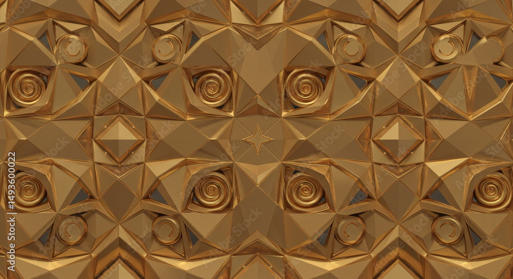 Poster elegant geometric pattern with intersecting lines and diamond shapes, vintage style