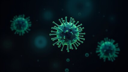 Microscopic structure image of virus