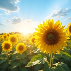Fototapeta premium sunflowers in the field