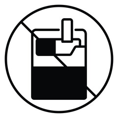 Quit Smoking Vector Icon Indicating Health Protection