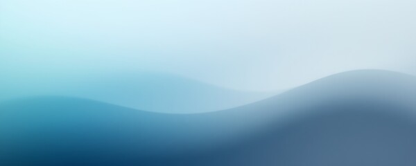 Naklejka premium a tranquil gradient background flowing from a soft cerulean blue to a pale seafoam, then to a deep ocean teal, and ending with a misty gray, with a smooth and calming transition.