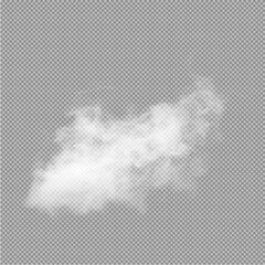 Isolated Soft White Cloud on Transparent PNG

