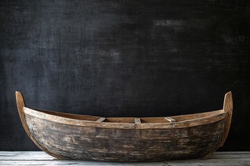 Fototapeta premium Dark grungy chalkboard background with text space rustic blackboard texture