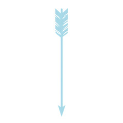 Minimalistic Arrow with a Clear Silhouette in Soft Isolated on Transparent Background