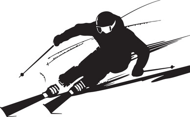 Alpine Skiing Silhouette