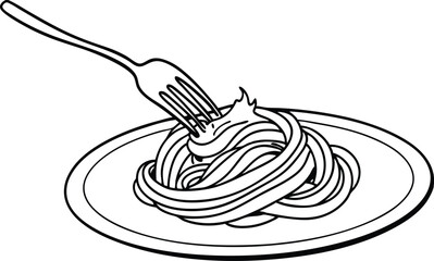 Spaghetti Plate with Fork