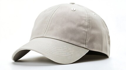 Fototapeta premium Classic Beige Baseball Cap Comfortable, Stylish Headwear for Everyday Wear