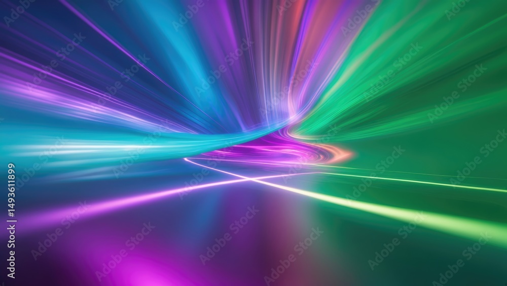 Poster abstract background with hologram in multiple colors