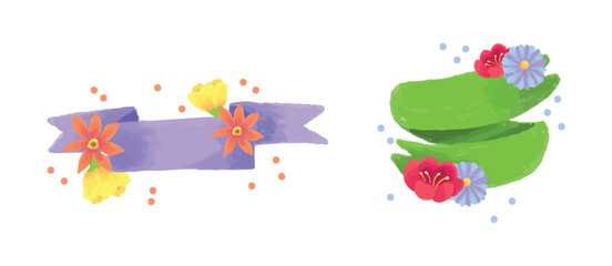 Set Ribbon Collection white background