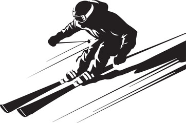 Alpine Skiing Silhouette