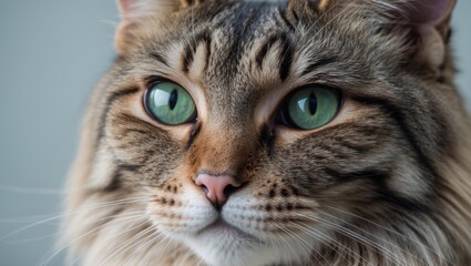 Close-up shot of a Forest Cat