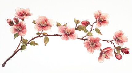 Naklejka premium Pretty spring flower branch - alone. 