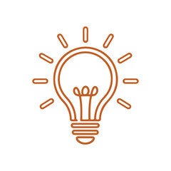 Minimalist AI Light Bulb Line Art on White Background


