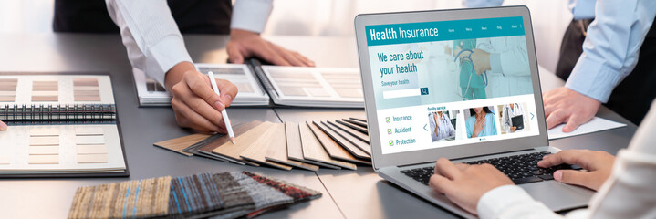 Health insurance web site brisk registration system for easy form filling