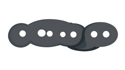 Typing Dots Inside Speech Bubble – Minimal Flat Vector PNG for Mobile Messaging Interfaces

