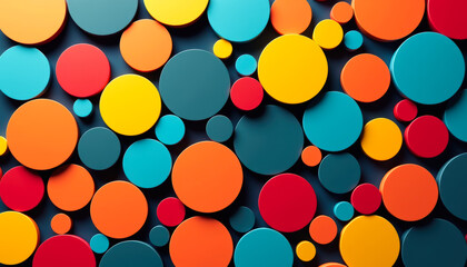 Colorful Circles Abstract Background for Creative Design