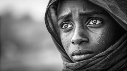 black and white portrait of a man