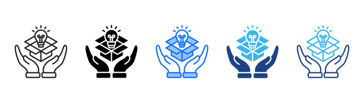Product Development Icon Set With Multiple Style Collection 