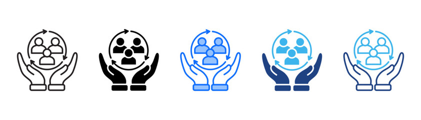 Customer Retention Icon Set With Multiple Style Collection 