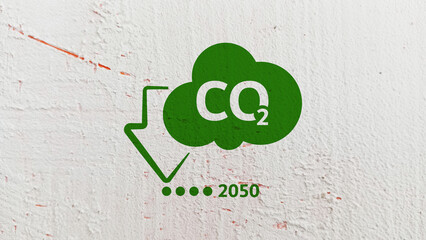 carbon neutral text information sign	